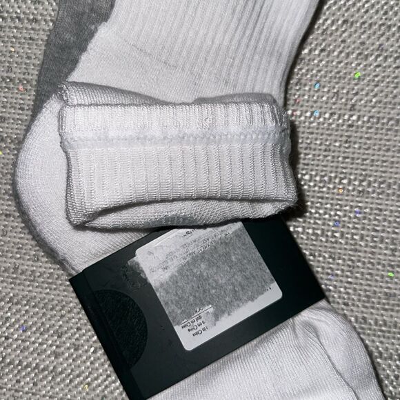 Ted Baker Blue Gray White High Quarter Crew Floral Embroidery Stretch Socks 3pk - Picture 12 of 12